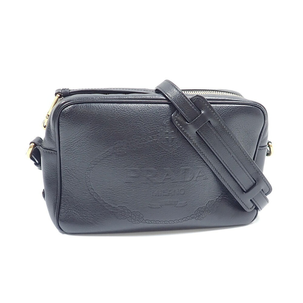 Prada Shoulder Bag for Women, Nero Black Leather, 1BH089